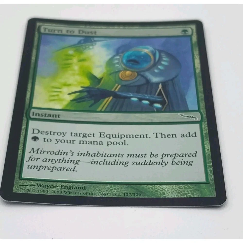 MTG FOIL Turn to Dust CARD Mirrodin INSTANT Forest MAGIC TH GATHERING BG.1WA2025